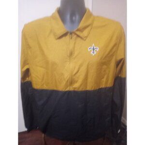 New Orleans Saints Jacket Mens Medium M Windbreaker 1/2 Zip NFL On Field Nike